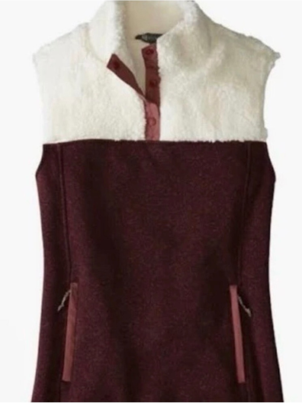 Callitrix Fleece Vest
Sleeveless Dress Sherpa Gorpcore Active Maroon #1328